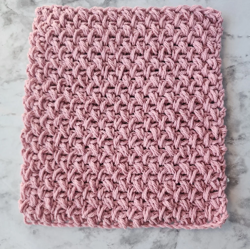 Rose Pink Textured Bath Wash Cloth